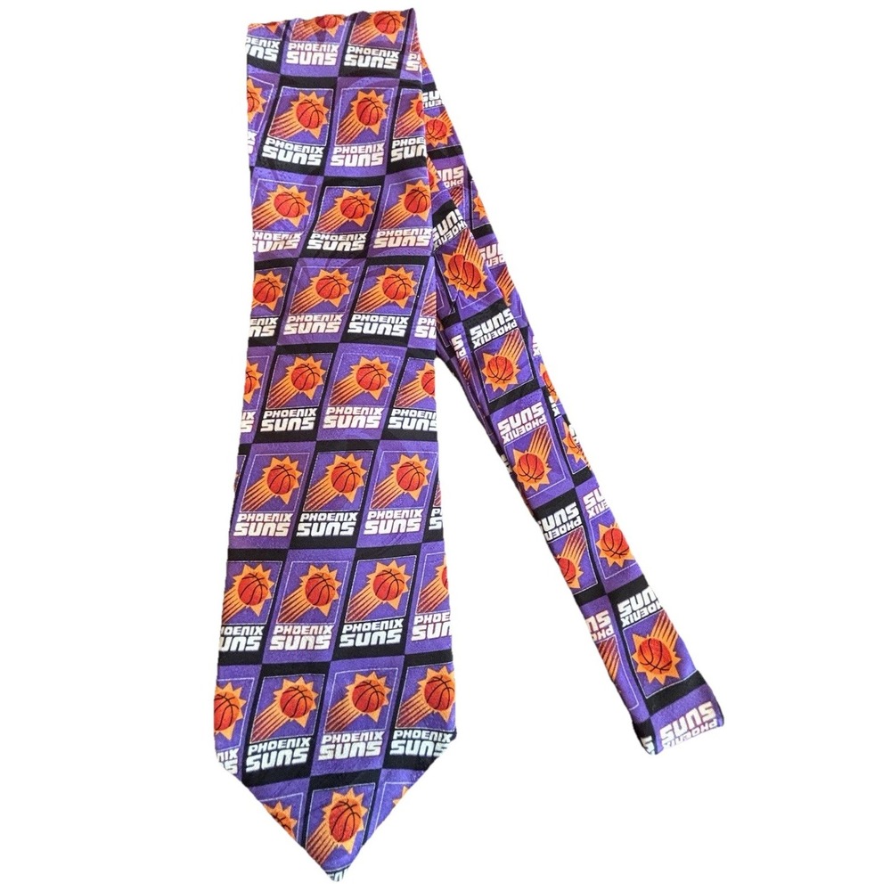 Vintage New RM Sport Phoenix Suns NBA‎ Neck Tie Basketball Fan Athletic Dress Up